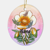 Libelle Gele Klaproos Keramisch Ornament (Links)