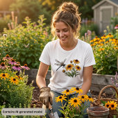 Libelle & Gele Wilde Bloemen Tri-Blend Shirt