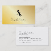 Libelle (gouden glans) visitekaartje (Voorkant / Achterkant)