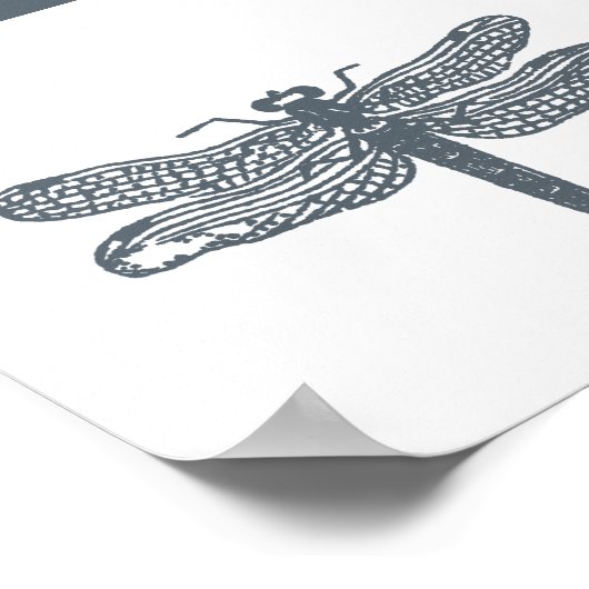 Libelle Grijs Print (Hoek)