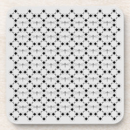 Libelle - Grijze harde plastic onderzetters - set 