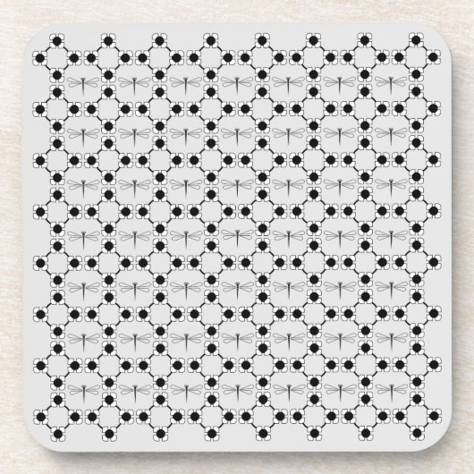 Libelle - Grijze harde plastic onderzetters - set  (Voorkant)