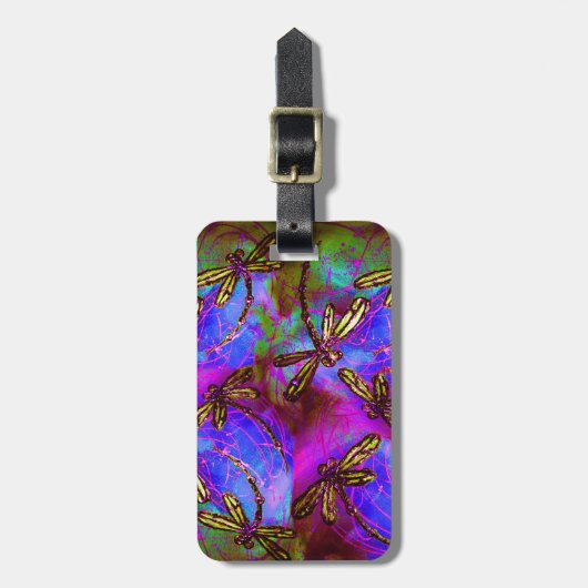 Libelle Hippy Fladdert Bagagelabel (Voorkant verticaal)