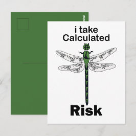 Libelle Ik Neem Berekend Risico Grappig Briefkaart