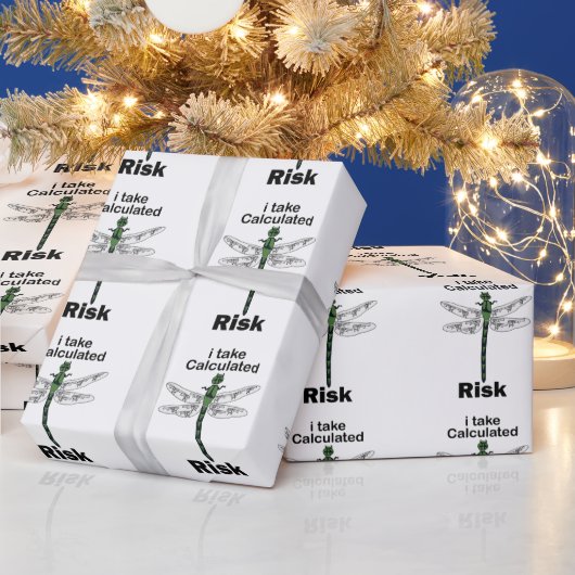 Libelle Ik Neem Berekend Risico Grappig Cadeaupapier (Feestdagen)