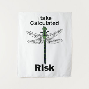 Libelle Ik Neem Berekend Risico Grappig Wandkleed