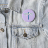 Libelle in Stippen Ronde Button 5,7 Cm (In situ)