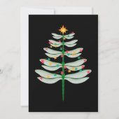 Libelle Kerstboom canvasprint Feestdagenkaart (Voorkant)