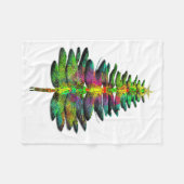 Libelle Kerstboom Libelle Kerstmis Fleece Deken (Voorkant (Horizontaal))