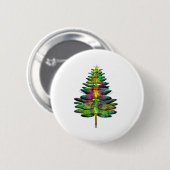 Libelle Kerstboom Libelle Kerstmis Ronde Button 5,7 Cm (Voorkant /achterkant)