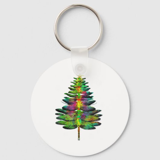 Libelle Kerstboom Libelle Kerstmis Sleutelhanger (Voorkant)