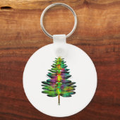 Libelle Kerstboom Libelle Kerstmis Sleutelhanger (Voorkant)