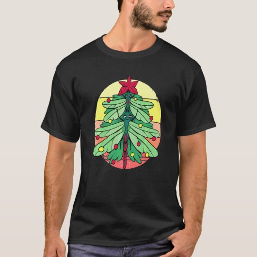Libelle Kerstboom T-shirt (Voorkant)