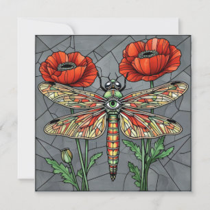 Libelle Klaproos Bloem Mystieke Allesziende Oog Kaart