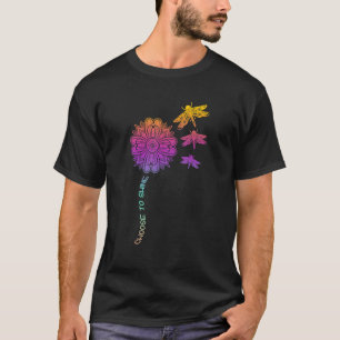 Libelle Kleurrijke Mandala Vrede Zen Yoga Chakra O T-shirt