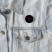 Libelle Knop - Magenta Gloed Ronde Button 3,2 Cm (In situ)