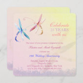 Libelle Koppel 25ste Huwelijksverjaardag Kaart (Voorkant / Achterkant)