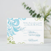Libelle Krullen Rol Chic Modern Bloem Uitnodiging (Staand voorkant)