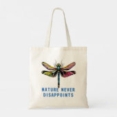 LIBELLE Kunst  DE NATUUR STELT NOOIT TELEUR Tote Bag (Achterkant)