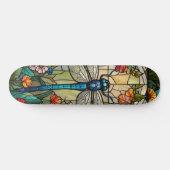 Libelle kunstschilderij botanische boho chic bos persoonlijk skateboard (Horizontaal)