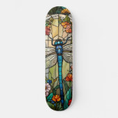 Libelle kunstschilderij botanische boho chic bos persoonlijk skateboard (Voorkant)