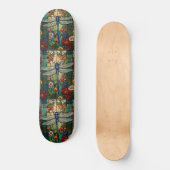Libelle kunstschildering botanische boho chic bos persoonlijk skateboard (Voorkant)