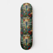 Libelle kunstschildering botanische boho chic bos persoonlijk skateboard (Voorkant)