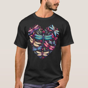 Libelle Liefde Spirituele Kleurrijke Libellen Kuns T-shirt