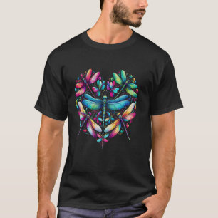 Libelle Liefde Spirituele Kleurrijke Libellen Kuns T-shirt