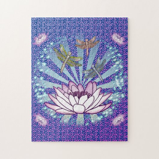 Libelle Lotus Legpuzzel (Verticaal)