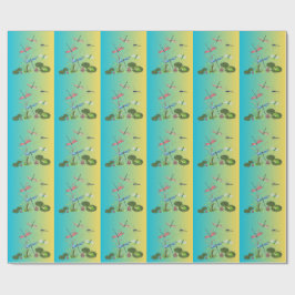 Libelle & Lotusvijverpatroon Inpakpapier – Tr