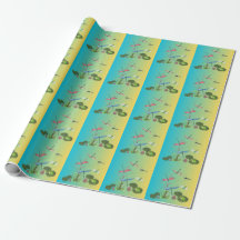 Libelle & Lotusvijverpatroon Inpakpapier – Tr