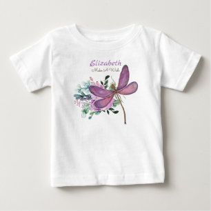 Libelle Maak Een Wens Paars GENOEMD Nieuwe Baby Ca