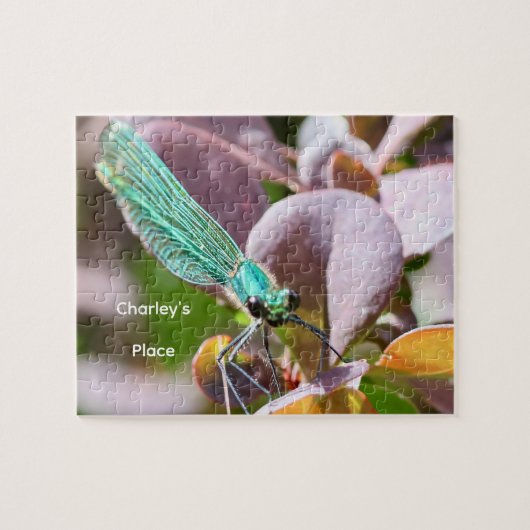 Libelle Macro Foto Gepersonaliseerde Puzzel (Horizontaal)