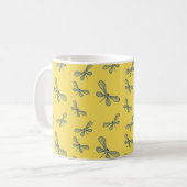 Libelle met mooie gele achtergrond koffiemok (Voorkant links)