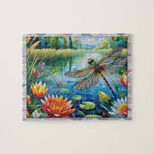 Libelle Mozaïek, Bloemen, Tegels, Cadeau, Legpuzzel