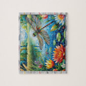 Libelle Mozaïek, Bloemen, Tegels, Cadeau, Legpuzzel (Verticaal)