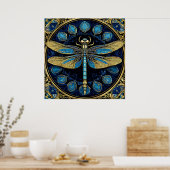 Libelle Muur Kunstprint Natuur Insect Decoratie (Keuken)