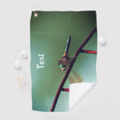 Libelle Op Draad Omheining Gepersonaliseerd Golfhanddoek (Insitu)