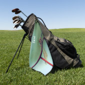 Libelle Op Draad Omheining Gepersonaliseerd Golfhanddoek (Groen)