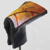 Libelle op Draad Omheining Kunst Persoonlijk Golfheadcover (3/4 voorkant)