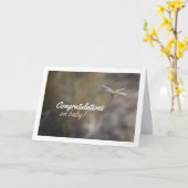 Libelle op Steel Portret Kaart (Gele Bloem)