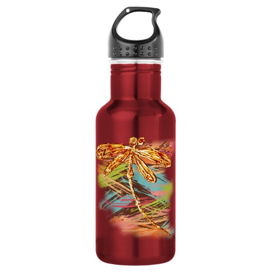 Libelle Oranje Spetter Waterfles (Voorkant)