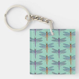 Libelle patroon sleutelhanger