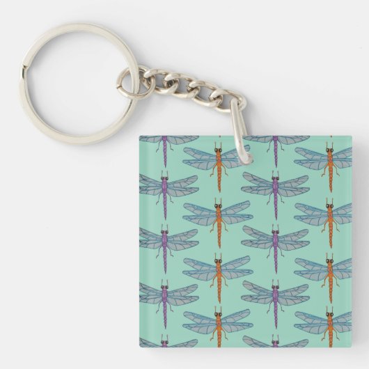 Libelle patroon sleutelhanger (voorkant)