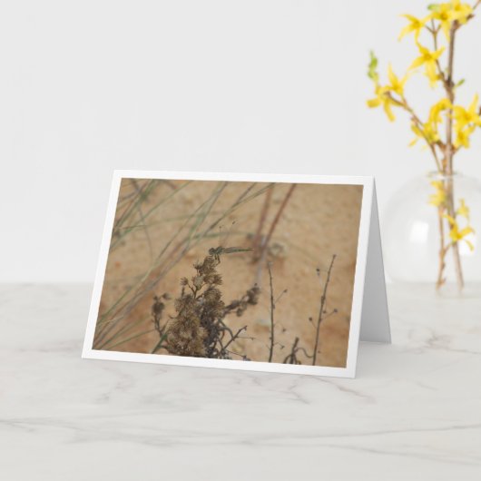 Libelle Portret Kaart (Gele Bloem)