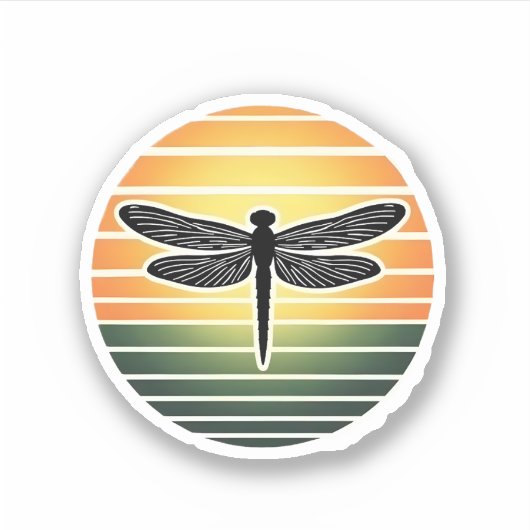 Libelle Retro (3) Sticker (Voorkant)