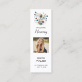 Libelle rouw bladwijzer, rouw herinneringskaarten mini visitekaartje (Voorkant)