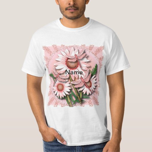 Libelle Roze Madeliefjes  T-shirt (Voorkant)