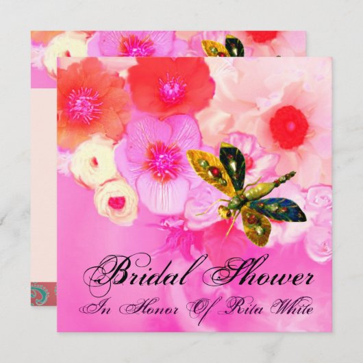 LIBELLE, ROZEN EN ANEMONE BRUIDSSUITE KAART (Voorkant / Achterkant)